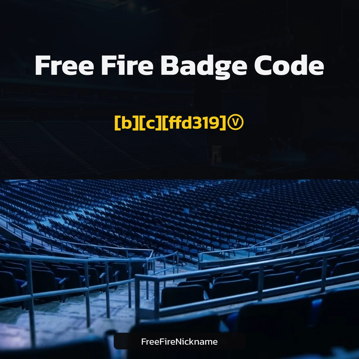 Free Fire badge code with colour tags and hex codes
