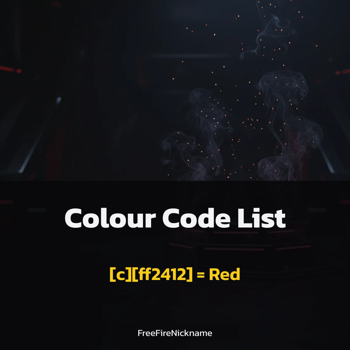 Colour code format with b and c tags for the Free Fire bio