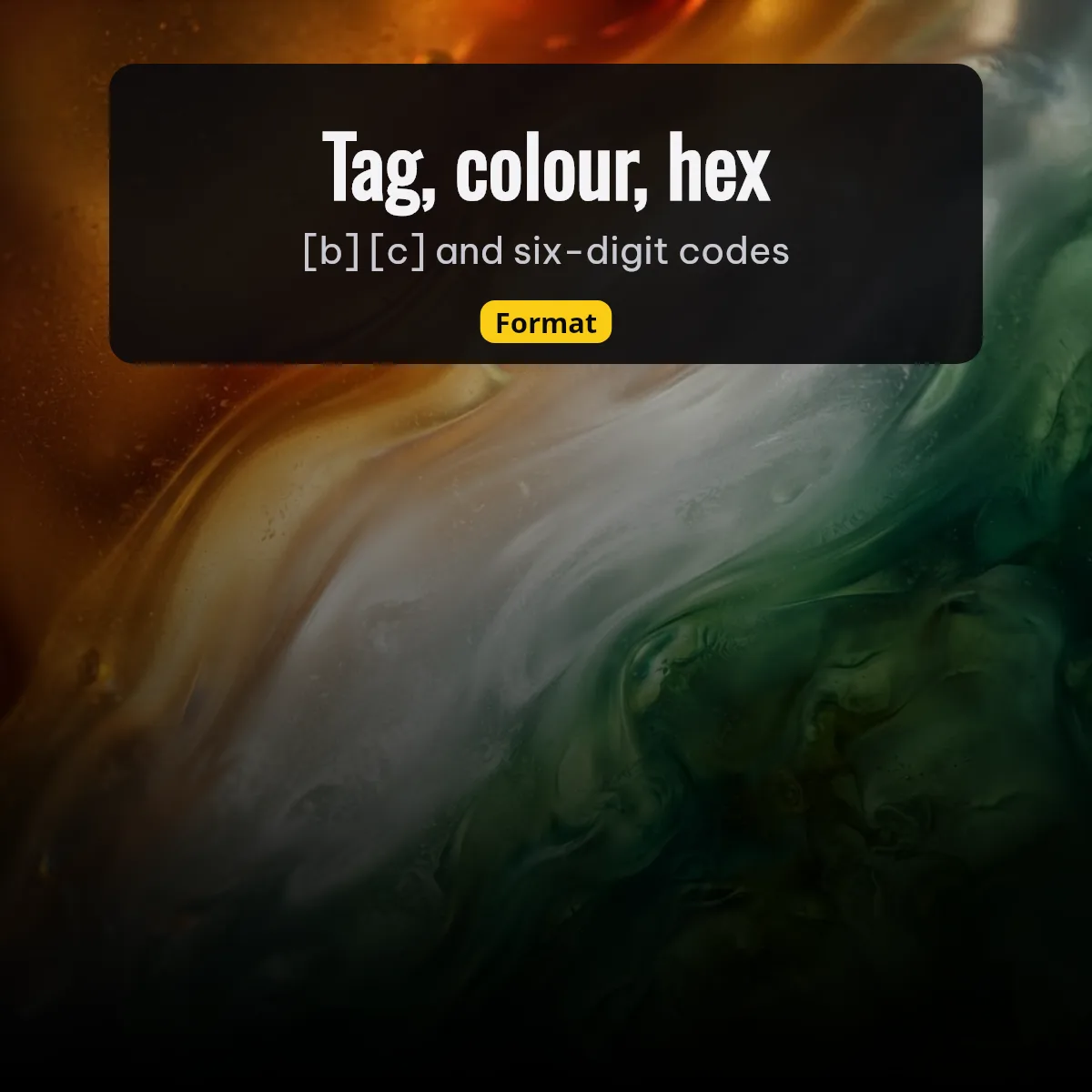 Free Fire color code format with b and c tags and six digit hex codes